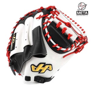 하타케야마 스페셜오더 야구 포수미트 글러브 34인치 화이트/블랙/레드 FSG -T2