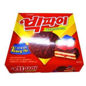 빅파이 딸기 312g 대용량 18개입 크라운제과 사무실 아이들 간식 과자