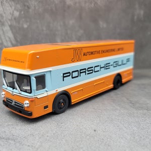 benz o317 gulf transporter 걸프 스포츠카 트레일러 1:64 schuco