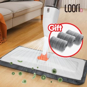 루리 극세사 스프레이 밀대걸레 청소기 본품+리필패드3p 가정용 물걸레밀대 밀걸레