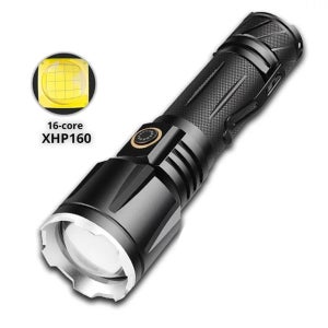 LED손전등 랜턴 XHP160 LED 충전식 줌 해루질 낚시 레저 작업용