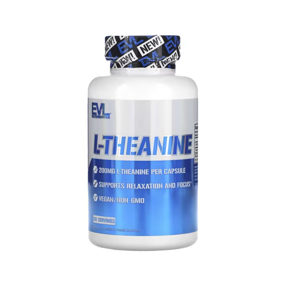 EVLution <b>Nutrition</b> <b>에볼루션뉴트리션</b> L <b>테아닌</b> 200 mg 60 베지캡슐
