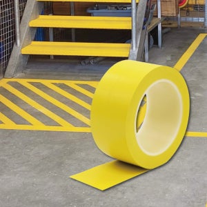 바닥 라인테이프 PVC 테이프 48mm 30M 노란색 황색 클린룸