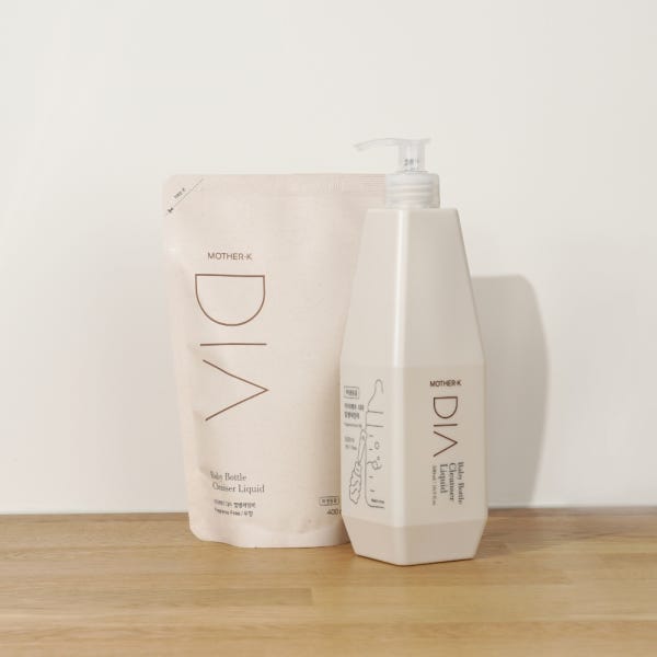 디아 아기 젖병세정제 용기1개+리필1개 (총900ml) 무향 주방세제 베이비 신생아