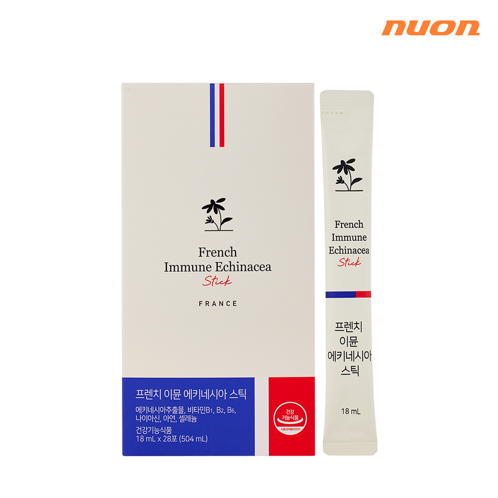 뉴온 프렌치 이뮨 에키네시아 스틱 18ml x 28포 면역 기능 증진 <b>아연</b>영양제