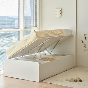 포더홈 블랭크 리프트업 수납 침대 1인용 슈퍼싱글 프레임 헤드형 (높이 400)