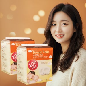 모유수유 티슈 패드 출산 후 산모 산후조리 선물 신생아 필수템 100매입 2개