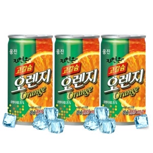미니 캔음료 자연은 고칼슘 오렌지 180ml 30캔 음료수