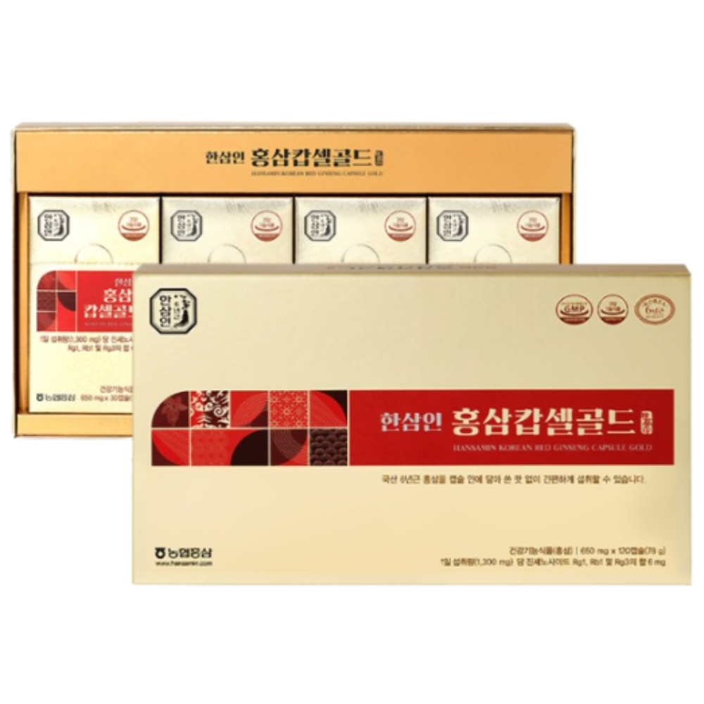 한삼인 6년근 홍삼<b>캅셀</b><b>골드</b> 진세노사이드 추천 120정