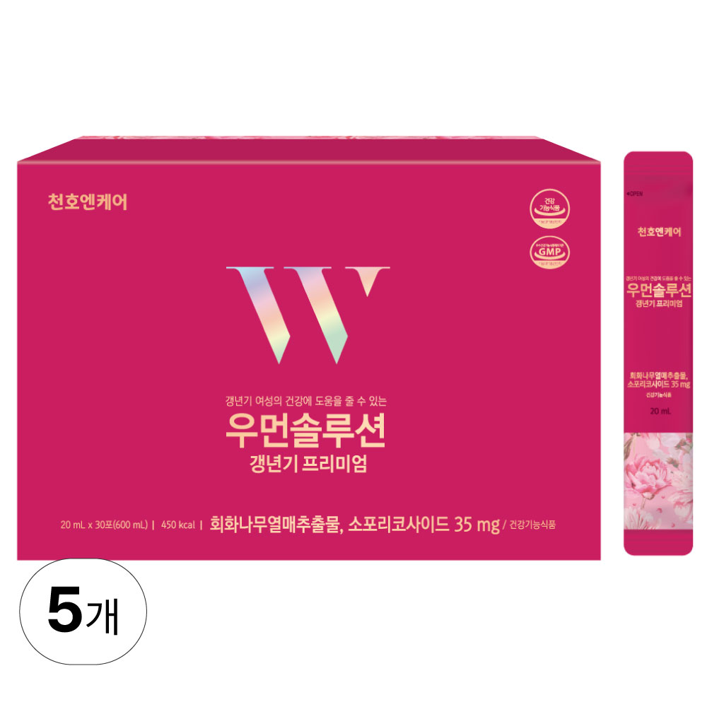 5박스 <b>갱년기</b> 여성 호르몬 에스트로겐 우먼<b>솔루션</b> 회화나무열매 천호엔케어
