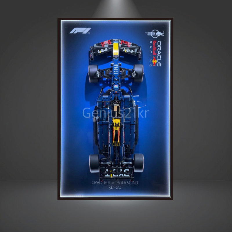 레고 테크닉 F1 액자 배경 패널 쇼케이스 진열 프레임 42206 42207 RB18 레드불 1:8