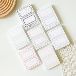 위오린 감성 4각 라벨 떡메모지