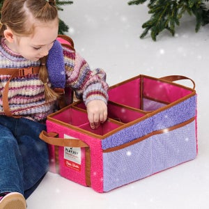 트레블 폴딩 여행 수납 바스켓 어린이 아기 플리스 핑크