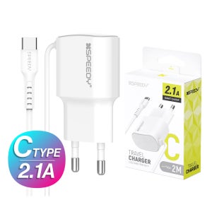 스피디 2.1A C타입 2m 일체형 가정용 충전기