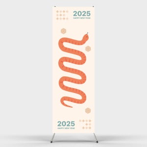 페트 샘플 출력 2025 뱀 새해 복 많이 받으세요 을사년 청사의 해 귀여운 배너 디자인