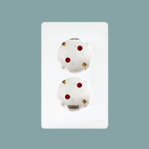 에이스 화이트 2구 매입 콘센트