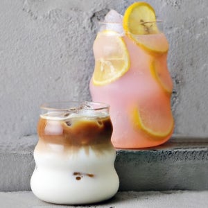 리베르타 내열 웨이브 글라스 물결 유리컵 아이스 커피 홈카페 주스잔 340/550ml