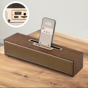 국내정품 엔틱 블루투스 우드 스피커 스마트폰 거치대 블루투스 5.0 TF AUX USB 파일 재생가능 전화가능