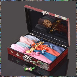 나전칠기 백수백복 진공 티타늄금수저세트(4인) / 환갑답례품 동창회환갑선물 신년