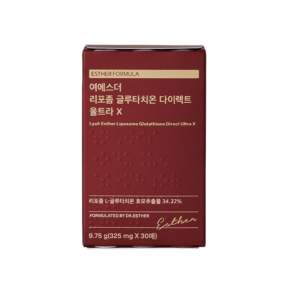 [홈쇼핑 <b>동일</b> 상품]에스더포뮬러 여에스더 리포좀 글루타치온 다이렉트 울트라 X 30매 1박스 (30매) 여에스더 글루타치온 UX