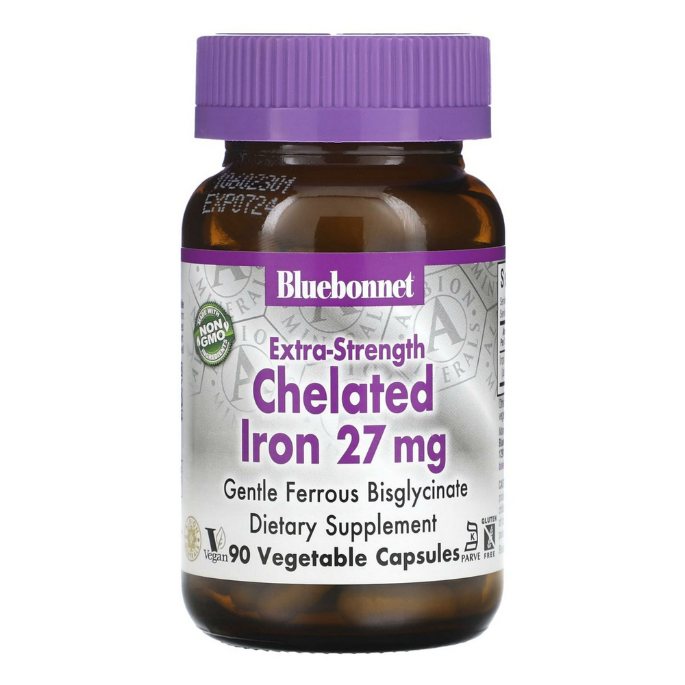 블루보넷뉴트리션 엑스트라 스트렝스 <b>킬레이트 아이언</b> 철분 27mg 90베지터블캡슐