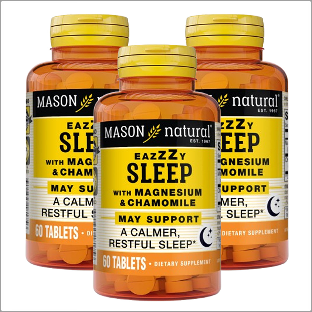 Mason Natural 메이슨 내추럴 <b>마그네슘</b> 카모마일 아피제닌 수면보조제 180 타블렛