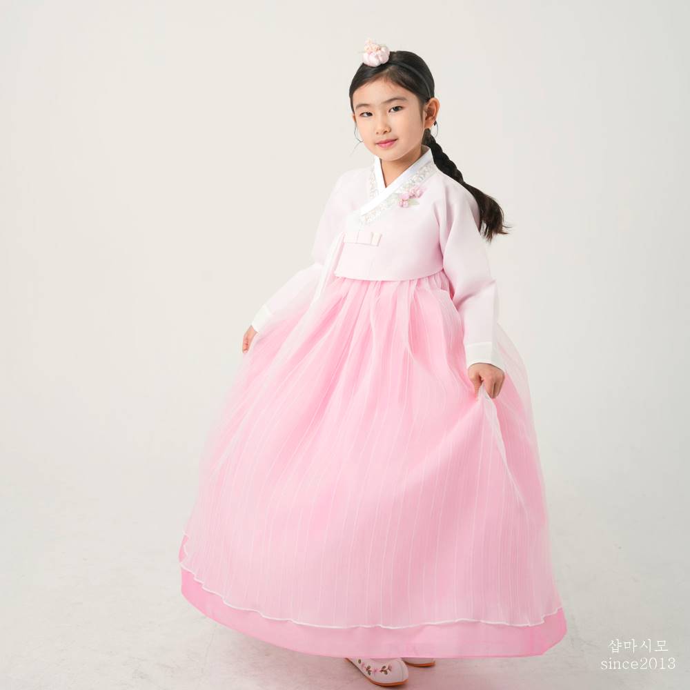 여아 한복 은꽃나비 (1세-8세) 샤노랑 돌 아기 화동 드레스 돌잔치 설 추석 판매처 상세 정보 이미지 2