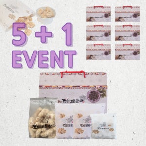 강유깨 한과 선물세트 전주 전통 조청 찹쌀 손가락유과 쌀 깨 참깨 들깨 검은깨 강정 5+1