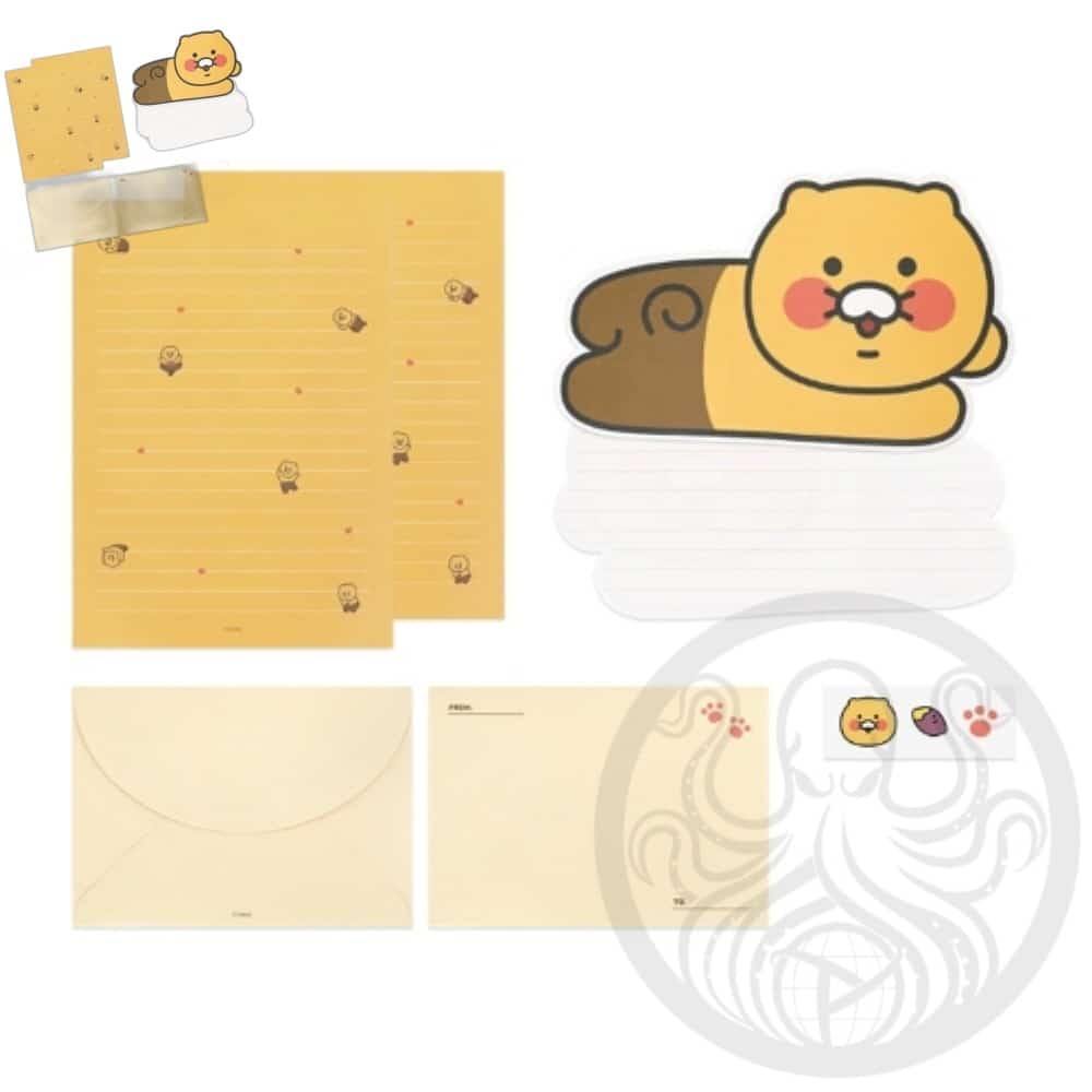크렌 춘식이 형태 편지지 접이식 발라당 편지지인쇄 예단편지