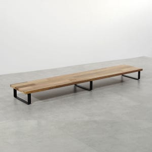 원목 듀얼 모니터 받침대 폭 300mm 높이10cm 1200mm, 아카시아상판(블랙받침)