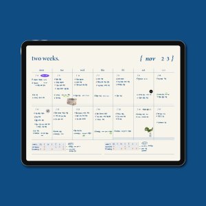조아즈 Two Weeks Log / 아이패드 굿노트 2주 위클리 플래너 다이어리 속지