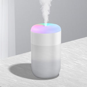 레인보우 LED 무드등가습기 USB 휴대용 초음파 탁상용미니가습기 사무실책상 소형 저소음