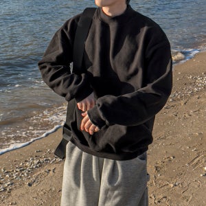 퓨어 양기모 반폴라 오버핏 맨투맨