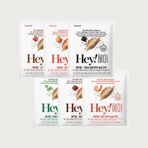 헤이밀 교자만두 350gx6팩 (고기 김치 구운김 청양 갈비 새우)