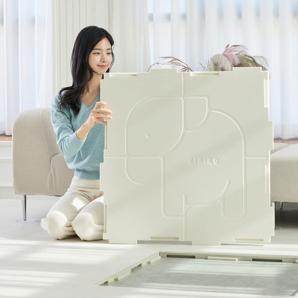 끼리코 TPU 층간소음 매트 800 전문 시공 거실 바닥 아기 유아 놀이방 퍼즐 점보 우유니 화이트