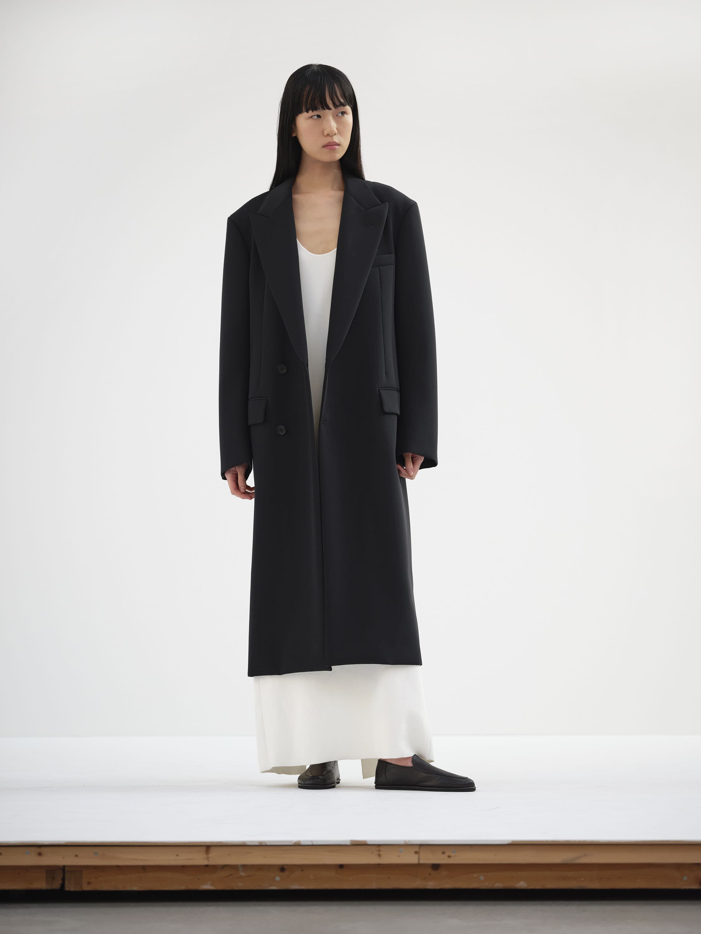 오라리 SPONGE WOOL TWILL DOUBLE BREASTED COAT 코트