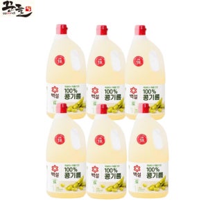 CJ제일제당 백설 콩기름 1.8L (6개) 부침용 튀김용 식용유