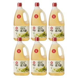 CJ제일제당 백설 콩기름(식용유) 1.8L, 6개