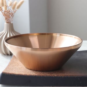 안성 나노 유기 V 우동 면기 라면 놋그릇 놋쇠 유기 그릇 ZZ 24cm, 골드