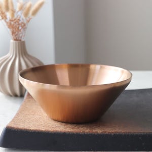 안성 나노 유기 V 우동 면기 라면 놋그릇 놋쇠 유기 그릇 ZZ 20cm, 골드