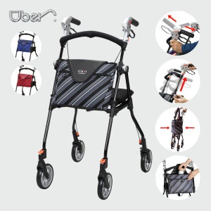 유바 일본 접이식 성인용보행기 초경량 보행보조차 노인 관절염 재활 고급 특허 실버카 슬림핏