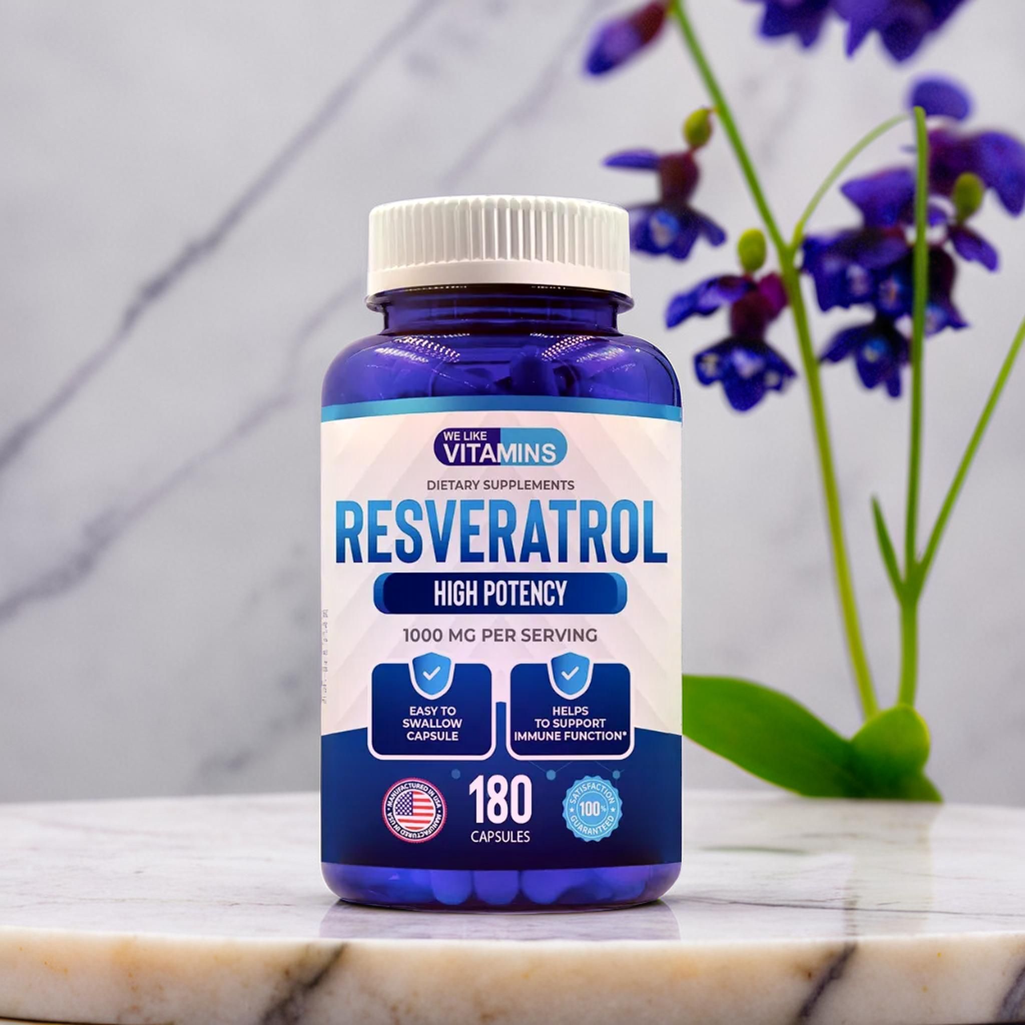 <b>위라이크비타민</b> 레스베라트롤 1000mg 180캡슐 Resveratrol