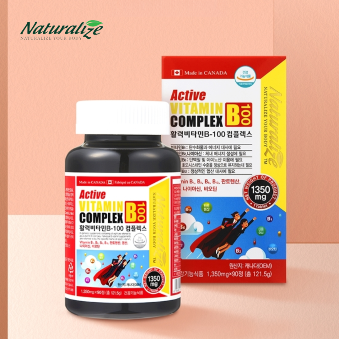 캐나다산 <b>비타민</b>B 수용성 활성형<b>비타민</b>B 판토텐산B5 시아노코발라민