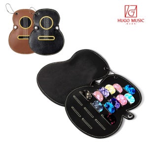 위고뮤직 4BH 가죽 피크 케이스 파우치 보관용 기타 악세사리