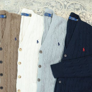 폴로 랄프로렌 25FW 코튼 케이블 니트 가디건 4Color