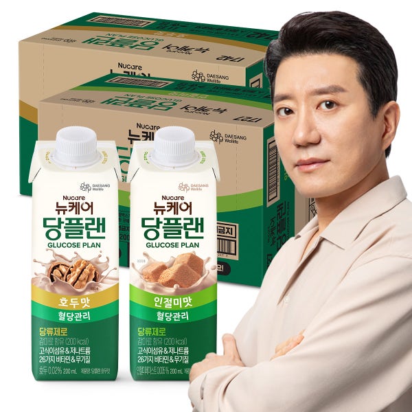 뉴케어 당플랜 호두맛 1BOX+당플랜 인절미맛 1BOX 균형영양식 외 (총 48팩)