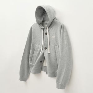 [세터] 테오 코튼 올 데이 후드 집업 멜란지 그레이