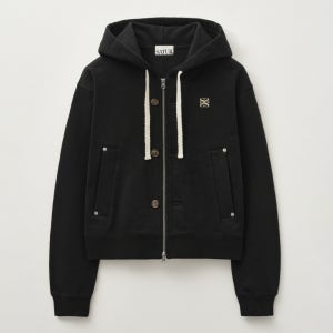 [세터] 테오 코튼 올 데이 후드 집업 팔레트 블랙