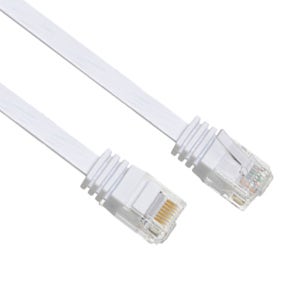 평면 랜선 기가 CAT.6 인터넷 선 이더넷 연결선 렌케이블 15m, 화이트