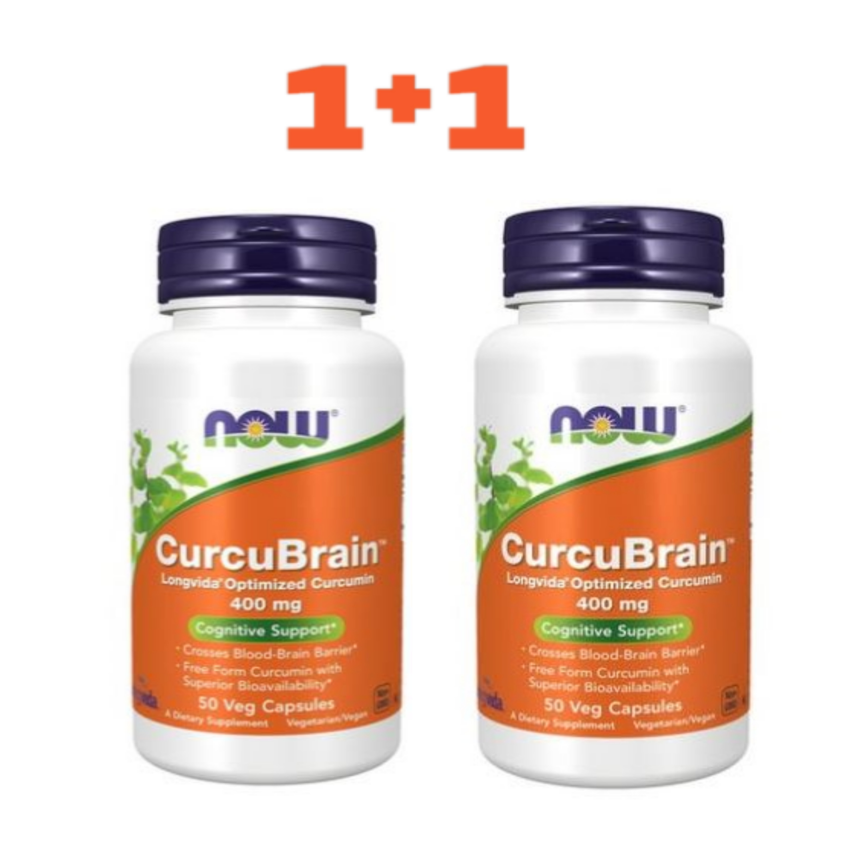 [1+1] 나우 커큐브레인 400mg 롱비다 <b>커큐민</b> 50정 원쁠원 이벤트 <b>나우푸드</b>